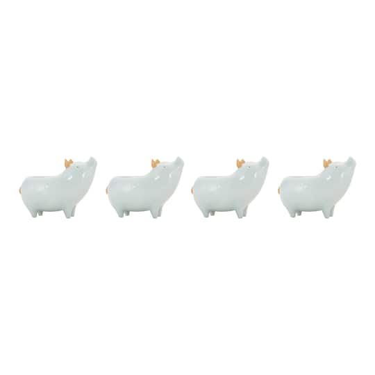 6" Chic Pig Planters, 4ct. By Melrose in Blue | 6" x 3" x 4.5" | Michaels®